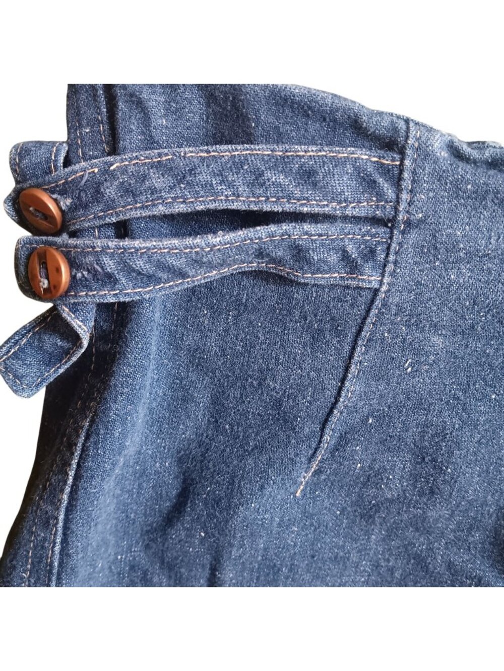 True Vintage Boho Shorts 24" 24W High-Waisted Denim Cutoff 1970's Boho Disco